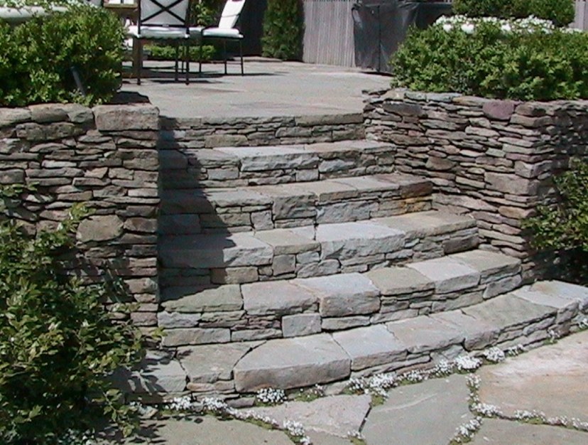 Dry-Stack Stone Steps & Walls
