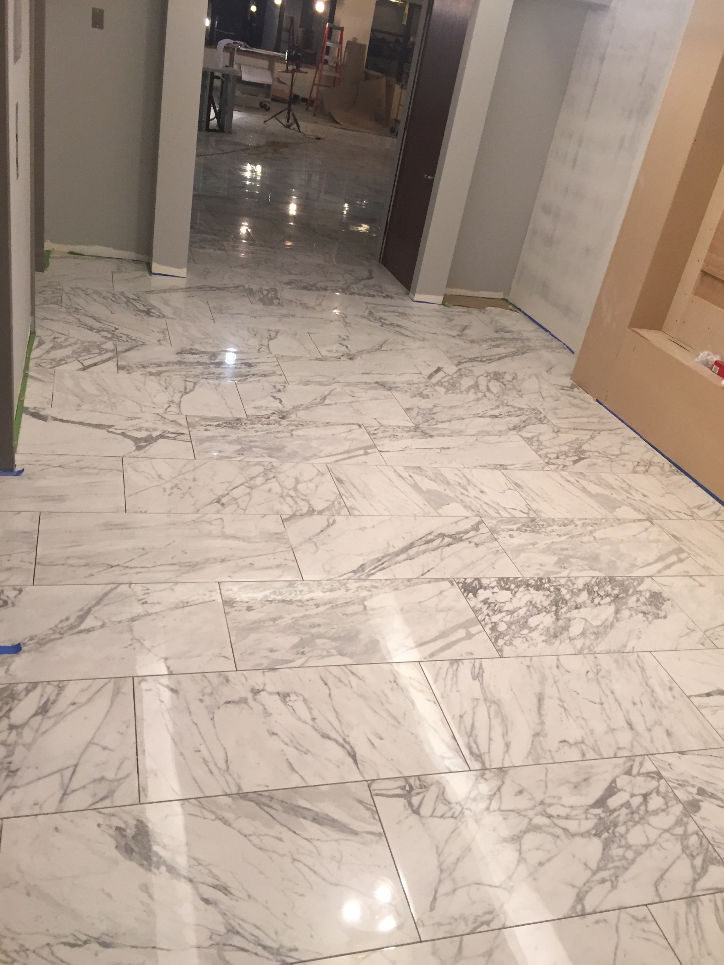 Marble Hallway Installation